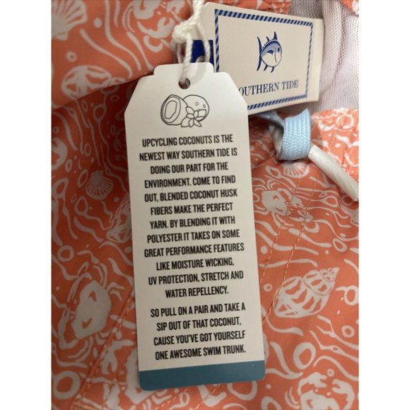 NEW Southern Tide Boys' XL(16) Shell of a Good Time Swim Trunks Shorts-$59.50 - Picture 5 of 15